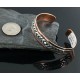 Handmade Certified Authentic Navajo Pure .925 Sterling Silver and Copper Native American Bracelet 12731