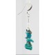 Certified Authentic Navajo .925 Sterling Silver Hooks Natural Turquoise Native American Earrings 18065