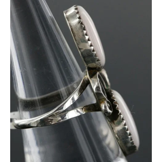 Handmade Certified Authentic Navajo .925 Sterling Silver Mother of Pearl Native American Ring 16971 Handmade Certified Authentic Navajo .925 Sterling Silver Mother of Pearl Native American Ring 16971