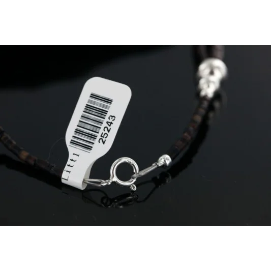 Certified Authentic 3 Strand Navajo .925 Sterling Silver Turquoise Quartz and Onyx Native American Necklace 25243
