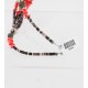 Certified Authentic 5 Strand Twisted Navajo .925 Sterling Silver Turquoise and Coral Native American Necklace 1594055