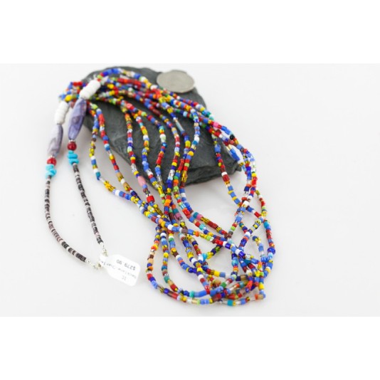 Certified Authentic 8 Strand Navajo .925 Sterling Silver Beaded Native American Necklace 15990 Certified Authentic 8 Strand Navajo .925 Sterling Silver Beaded Native American Necklace 15990