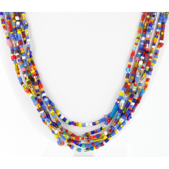 Certified Authentic 8 Strand Navajo .925 Sterling Silver Beaded Native American Necklace 15990 Certified Authentic 8 Strand Navajo .925 Sterling Silver Beaded Native American Necklace 15990