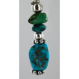 Navajo .925 Hook Turquoise Native American Earrings 18056