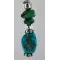 Certified Authentic Navajo .925 Hook Turquoise Native American Earrings 18056