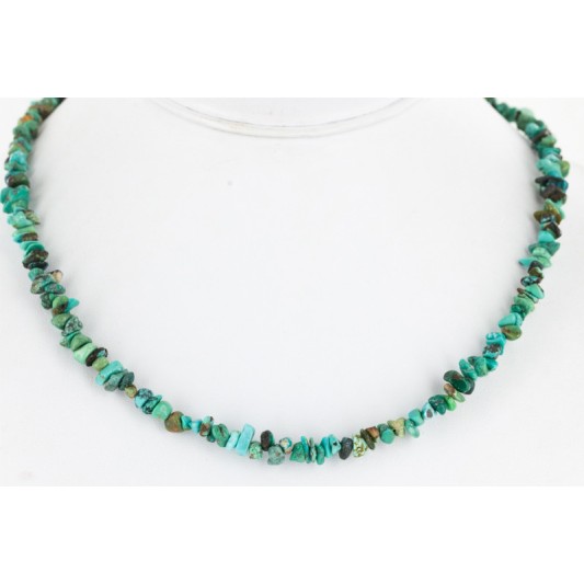Certified Authentic Navajo .925 Sterling Silver and Turquoise Native American Necklace 15994-2 Certified Authentic Navajo .925 Sterling Silver and Turquoise Native American Necklace 15994-2