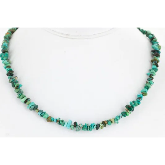 Certified Authentic Navajo .925 Sterling Silver and Turquoise Native American Necklace 15994-2