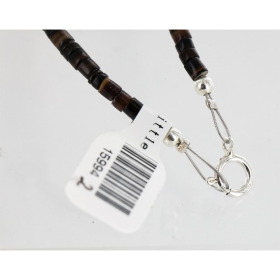 Certified Authentic Navajo .925 Sterling Silver and Turquoise Native American Necklace 15994-2 Certified Authentic Navajo .925 Sterling Silver and Turquoise Native American Necklace 15994-2