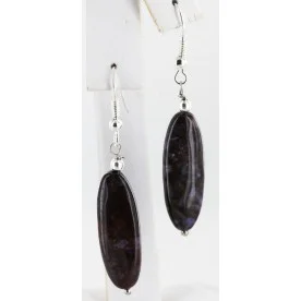 Certified Authentic Navajo .925 Sterling Silver Hooks Natural JASPER Native American Earrings 18054