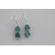 Certified Authentic Navajo .925 Sterling Silver Hooks Natural Turquoise Native American Dangle Earrings 18053