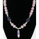 Certified Authentic Navajo .925 Sterling Silver Turquoise Amythyst Pink Agate Native American Necklace 16000 Certified Authentic Navajo .925 Sterling Silver Turquoise Amythyst Pink Agate Native American Necklace 16000
