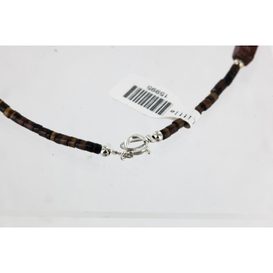 Certified Authentic Navajo .925 Sterling Silver Turquoise Jasper Native American Necklace 15995 Certified Authentic Navajo .925 Sterling Silver Turquoise Jasper Native American Necklace 15995