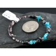 Certified Authentic Navajo Turquoise and Hematite Native American WRAP Bracelet 12717