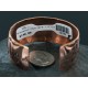 Handmade Certified Authentic Navajo Handstamped Copper Native American Bracelet 12700-5