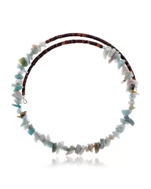Agate Certified Authentic Navajo Native American Adjustable Choker Wrap Necklace 25563 Agate Certified Authentic Navajo Native American Adjustable Choker Wrap Necklace 25563