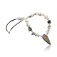Arrowhead Certified Authentic Navajo .925 Sterling Silver White Howlite Native American Necklace 15341-17