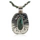 Arrows Certified Authentic Nickel .925 Sterling Silver Handmade Navajo Turquoise Native American Necklace 12812-5-16029-14