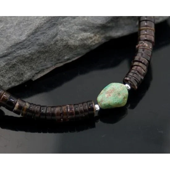 Certified Authentic Navajo .925 Sterling Silver Natural Turquoise Graduated Heishi Native American Necklace 390613921451 Certified Authentic Navajo .925 Sterling Silver Natural Turquoise Graduated Heishi Native American Necklace 390613921451