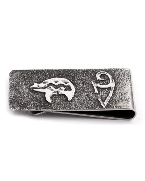 Bear .925 Sterling Silver Certified Authentic Handmade Navajo Native American Money Clip 13194-5