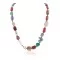 Bear Certified Authentic .925 Sterling Silver Navajo Natural Turquoise Multicolor Stones Native American Necklace 750195-2