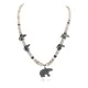 Bear Certified Authentic Navajo .925 Sterling Silver Natural Graduated Melon Shell Turquoise Jasper Native American Necklace 16049-3