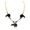 Bear Certified Authentic Navajo .925 Sterling Silver Natural Graduated Melon Shell Turquoise Resin Black Onyx Red Jasper Hematite Native American Necklace 25225-4