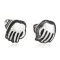 Bear Paw Handmade Certified Authentic Hopi .925 Sterling Silver Stud Native American Earrings 12854-2