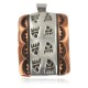 Bear Paw Handmade Certified Authentic Navajo Pure .925 Sterling Silver Native American Copper Pendant 94003-3