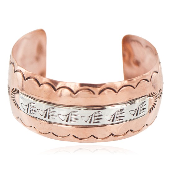Bear Paw Navajo .925 Sterling Silver Certified Authentic Handmade Native American Pure Copper Bracelet 92006-4 Bear Paw Navajo .925 Sterling Silver Certified Authentic Handmade Native American Pure Copper Bracelet 92006-4