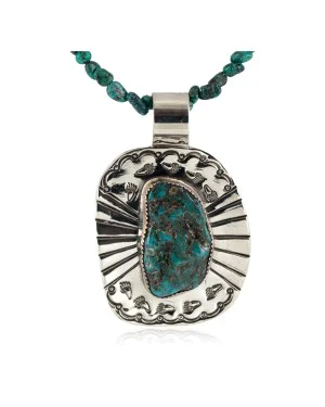 Bear Paws Certified Authentic Nickel .925 Sterling Silver Handmade Navajo Coral Natural Turquoise Native American Necklace 12812-4-750118-20