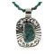 Bear Paws Certified Authentic Nickel .925 Sterling Silver Handmade Navajo Coral Natural Turquoise Native American Necklace 12812-4-750118-20