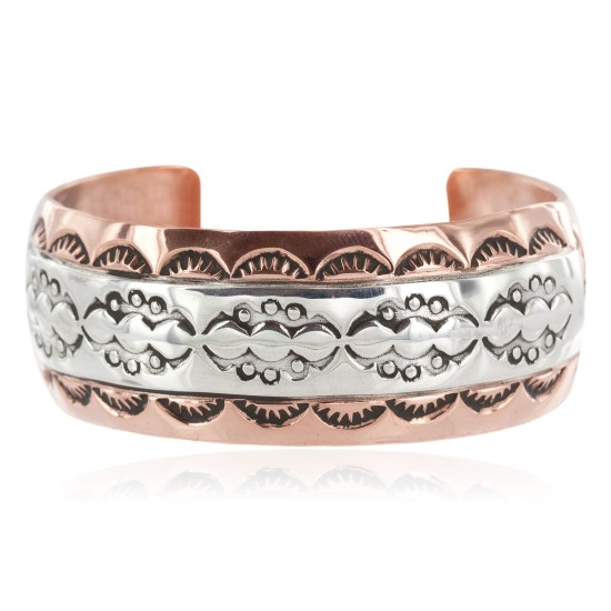 Bearpaw Navajo .925 Sterling Silver Handmade Certified Authentic Pure Copper Native American Bracelet 13017 Bearpaw Navajo .925 Sterling Silver Handmade Certified Authentic Pure Copper Native American Bracelet 13017