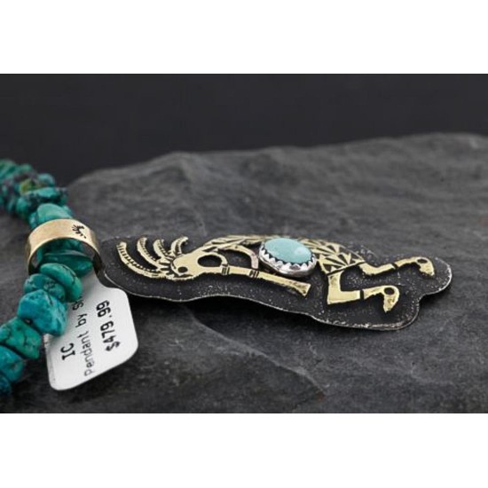 Big $670 12kt Gold Filled and .925 Sterling Silver Handmade KOKOPELI Certified Authentic Navajo Turquoise Native American Necklace 370976349312 Big $670 12kt Gold Filled and .925 Sterling Silver Handmade KOKOPELI Certified Authentic Navajo Turquoise Native American Necklace 370976349312
