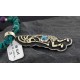 Big $670 12kt Gold Filled and .925 Sterling Silver Handmade KOKOPELI Certified Authentic Navajo Turquoise Native American Necklace 370976506626