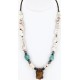 Certified Authentic Navajo .925 Sterling Silver Turquoise Tigers Eye Native American Necklace 15888-1