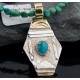 Certified Authentic 12kt Gold Filled .925 Sterling Silver Handmade Mountain Turquoise Native American Necklace 370876018093 Certified Authentic 12kt Gold Filled .925 Sterling Silver Handmade Mountain Turquoise Native American Necklace 370876018093