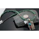 Certified Authentic 12kt Gold Filled and .925 Sterling Silver Handmade Mountain Turquoise Native American Necklace 370876453350