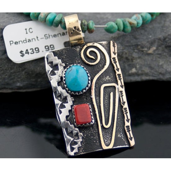 Certified Authentic 12kt Gold Filled and .925 Sterling Silver Handmade Mountain Turquoise Native American Necklace 370876453350 Certified Authentic 12kt Gold Filled and .925 Sterling Silver Handmade Mountain Turquoise Native American Necklace 370876453350