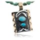 Certified Authentic 12kt Gold Filled and .925 Sterling Silver Handmade Mountain Turquoise Native American Necklace 370915696270