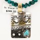 Certified Authentic 12kt Gold Filled and .925 Sterling Silver Handmade Mountain Turquoise Native American Necklace 370976369577