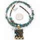 Certified Authentic 12kt Gold Filled and .925 Sterling Silver Handmade Mountain Turquoise Native American Necklace 371060493432