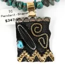 Certified Authentic 12kt Gold Filled and .925 Sterling Silver Handmade Mountain Turquoise Native American Necklace 371060493432