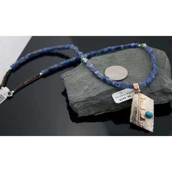 Certified Authentic 12kt Gold Filled and .925 Sterling Silver Handmade Mountain Turquoise Native American Necklace 390650227447 Certified Authentic 12kt Gold Filled and .925 Sterling Silver Handmade Mountain Turquoise Native American Necklace 390650227447