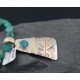 Certified Authentic 12kt Gold Filled and .925 Sterling Silver Handmade Mountain Turquoise Native American Necklace 390679498119