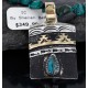 Certified Authentic 12kt Gold Filled and .925 Sterling Silver Handmade Mountain Turquoise Native American Necklace 390740989660