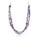 Certified Authentic 2 Strand Navajo .925 Sterling Silver AMETHYST Native American Necklace 16009
