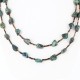 Certified Authentic 2 Strand Navajo .925 Sterling Silver and Turquoise Native American Necklace 15838-1 Certified Authentic 2 Strand Navajo .925 Sterling Silver and Turquoise Native American Necklace 15838-1
