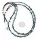 Certified Authentic 2 Strand Navajo .925 Sterling Silver and Turquoise Native American Necklace 15867-3