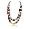Certified Authentic 2 Strand Navajo .925 Sterling Silver CARICO L Turquoise and Multicolor Stones Native American Necklace 390750390873
