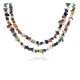 Certified Authentic 2 Strand Navajo .925 Sterling Silver Natural Turquoise Multicolor Stones Native American Necklace 15501-34 Certified Authentic 2 Strand Navajo .925 Sterling Silver Natural Turquoise Multicolor Stones Native American Necklace 15501-34